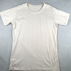 John Elliott Classic Crew T Shirt Mens L/3 Cement USA Made Soft 100% Cotton EUC